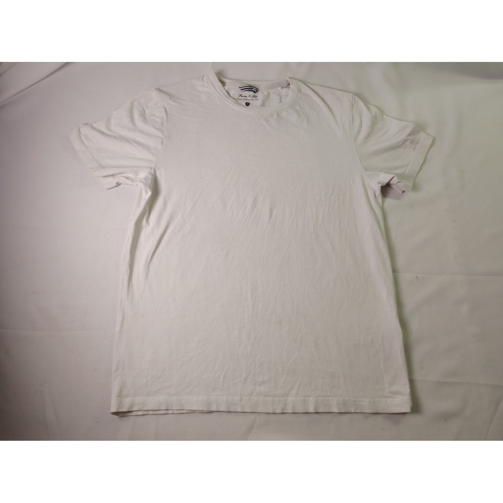 orter & Ash Performance Tee Mens Medium M White Crew Neck Short Sleeve Shirt